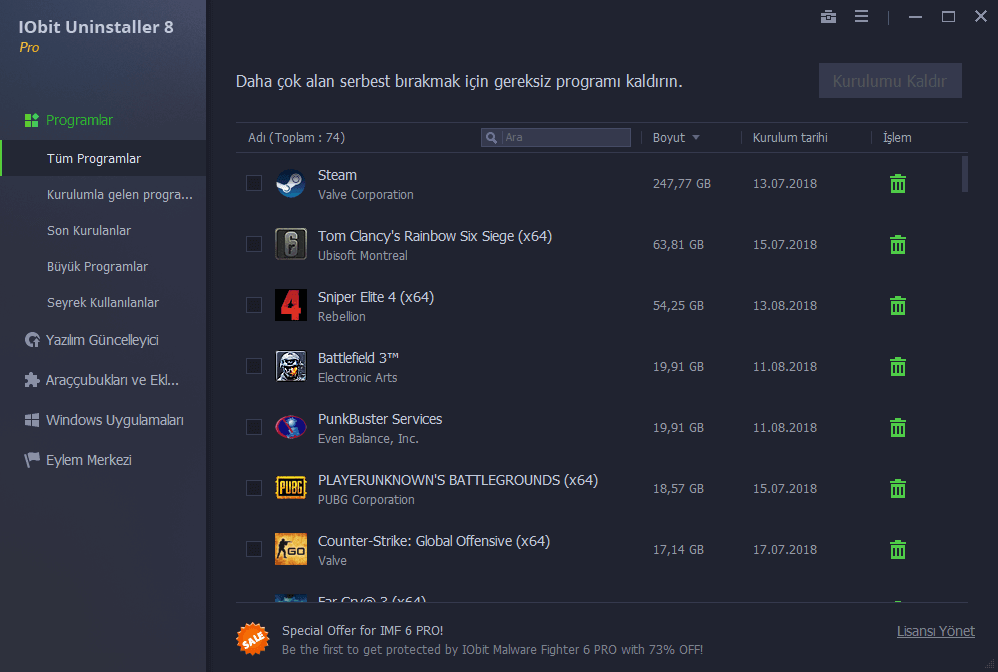 IObit Uninstaller PRO indir
