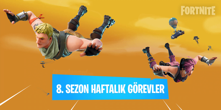 fortnite battle royale 8 sezon haftalik gorevleri - fortnite 8 sezon korsan kamplari