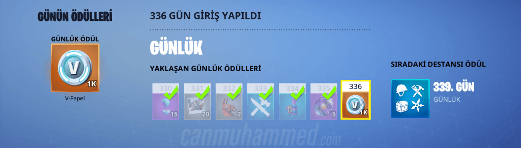 Fortnite PvE Günlük Giriş Ödülleri